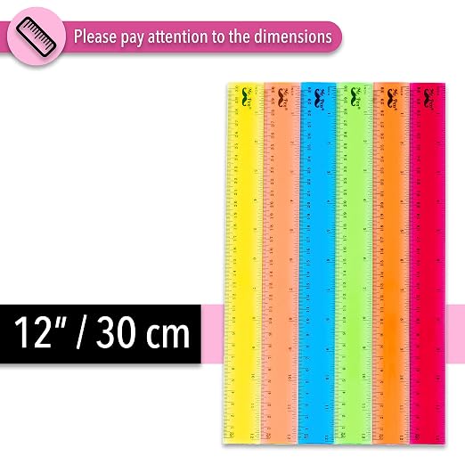 Mr. Pen- Plastic Rulers, 12 Inch, 6 Pack, Durable Transparent Rulers - Image 3