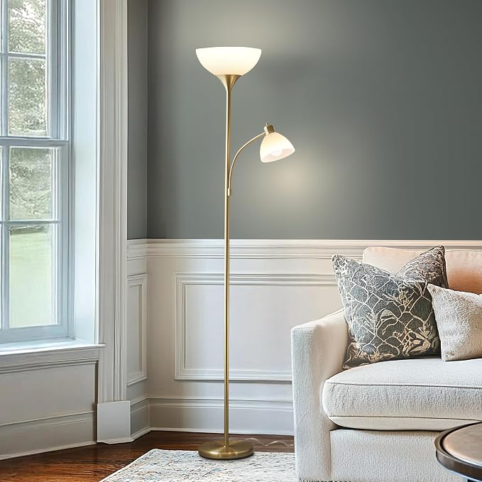 Brightech Sky Dome Plus LED Floor lamp, Torchiere Super Bright Floor Lamp by Brightech