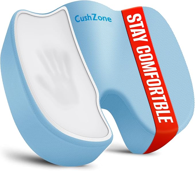XXL Seat Cushion Office Car Seat Cushion, Memory Foam Cushion by CushZone