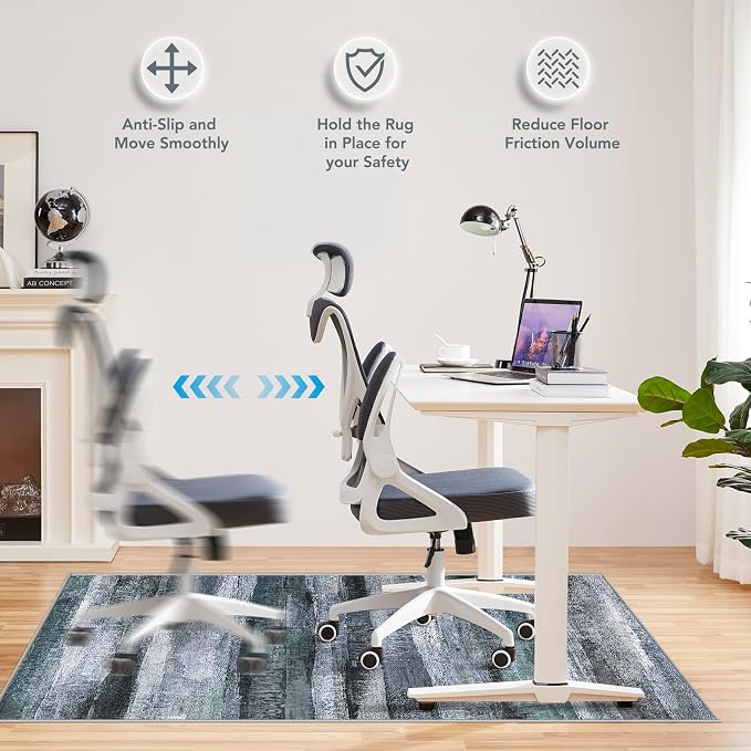 Office Chair Mat for Hardwood Floor&Tile Floor, Under Desk Rug for Rolling - Image 5