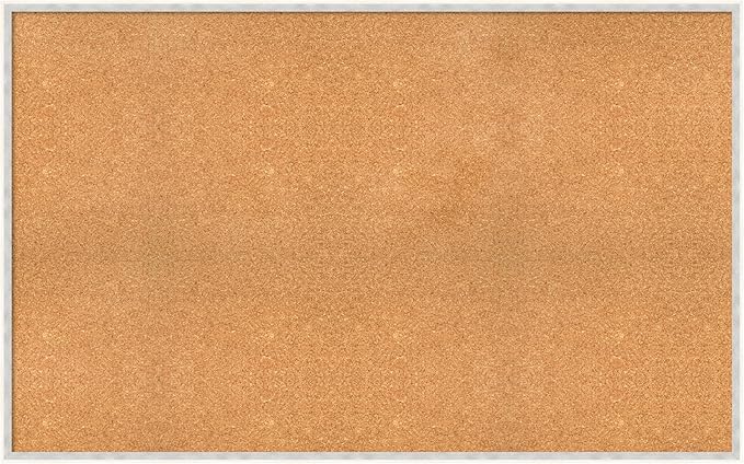 Amanti Art Natural Cork Board for Wall, 33x53 Vision Board with White Frame, Oversize Corkboard Office Decor for Home Organization, Modern Corkboard Pinboard to Display Items for Home Organization in-DeskLoop Office