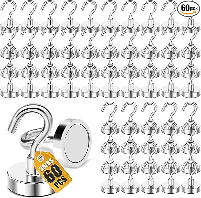 DIYMAG Magnetic Hooks, 30lbs+ Magnet Hook 2026 Cruise Cabin Ship Essentials by DIYMAG