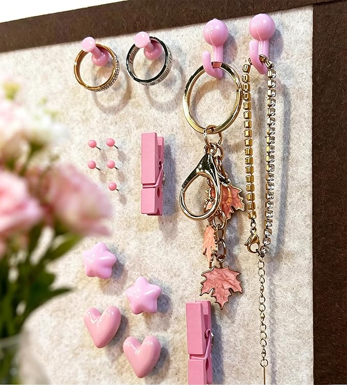 KEYDUACU 150 Pcs Pink Push Pins Set, Metal Thumb Tacks, Decorative Push Pins - Image 2