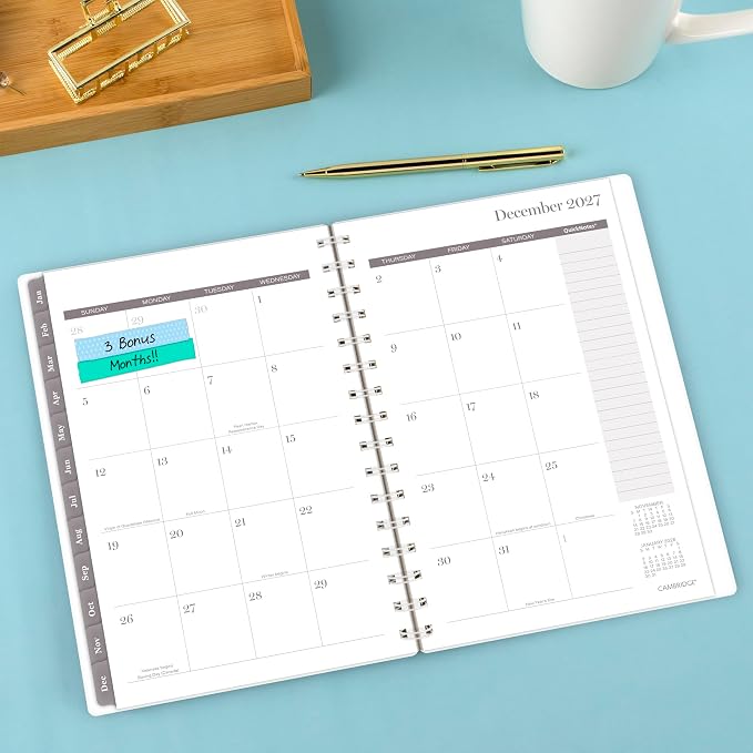Mead Cambridge 2027 Planner, Weekly & Monthly, 5.5" x 8.5", Desert Grain - Image 3