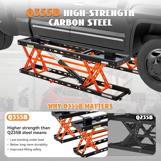 Jocisland 5000 lb Portable Car Lift, Q355B Steel Quick Jack Scissor Lift | 20.1 - Image 4