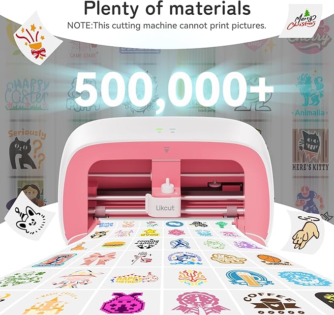 Likcut Vinyl Cutter Machine Creator Bundle with Carrying Case & Accessories, User-Friendly Sticker Maker Set, Portable Vinyl Printer for Sticker Joy Craft & Home Decor, School Project-DeskLoop Office