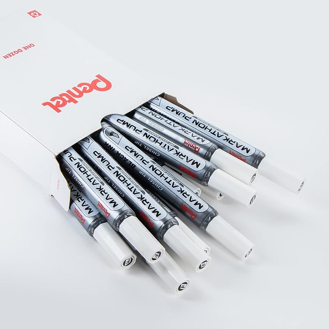 Pentel Markathon Pump Dry Erase Marker, Chisel Tip, 12 Pack - Image 2