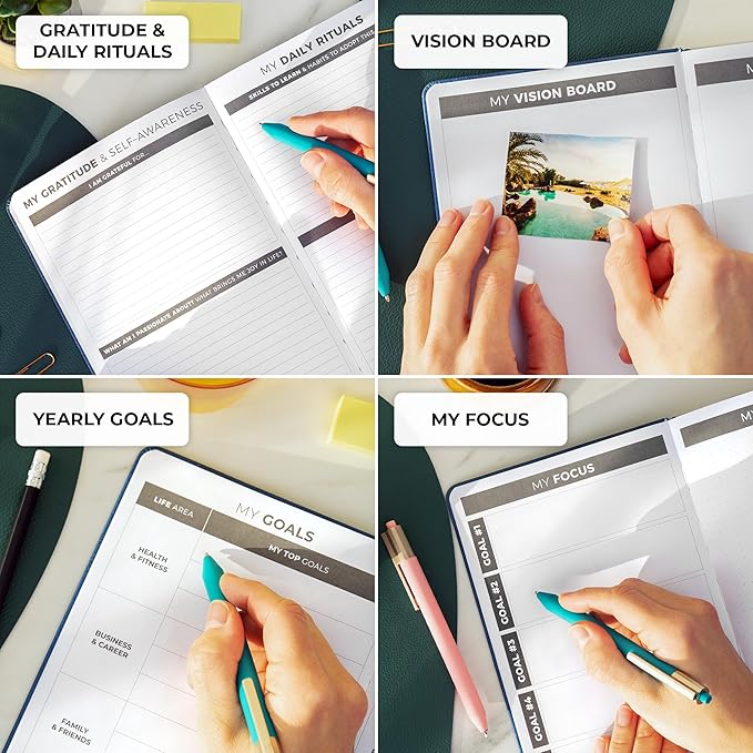 Clever Fox Daily Planner – Undated Planning Notebook with Hourly Schedule & To-Do List – Personal Day Task & Work Organizer, 6 Months (Mystic Blue)-DeskLoop Office