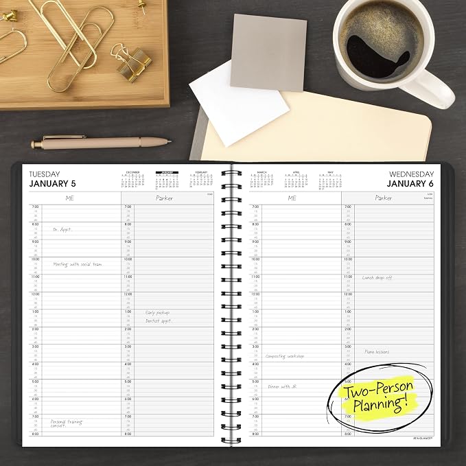 AT-A-GLANCE 2027 Appointment Book Planner, Daily Group Planner, Two Person - Image 2