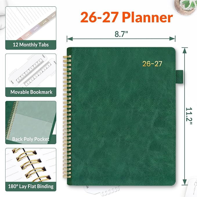 SUNEE 2026-2027 Weekly & Monthly Planner 9"x11.2" - Image 4