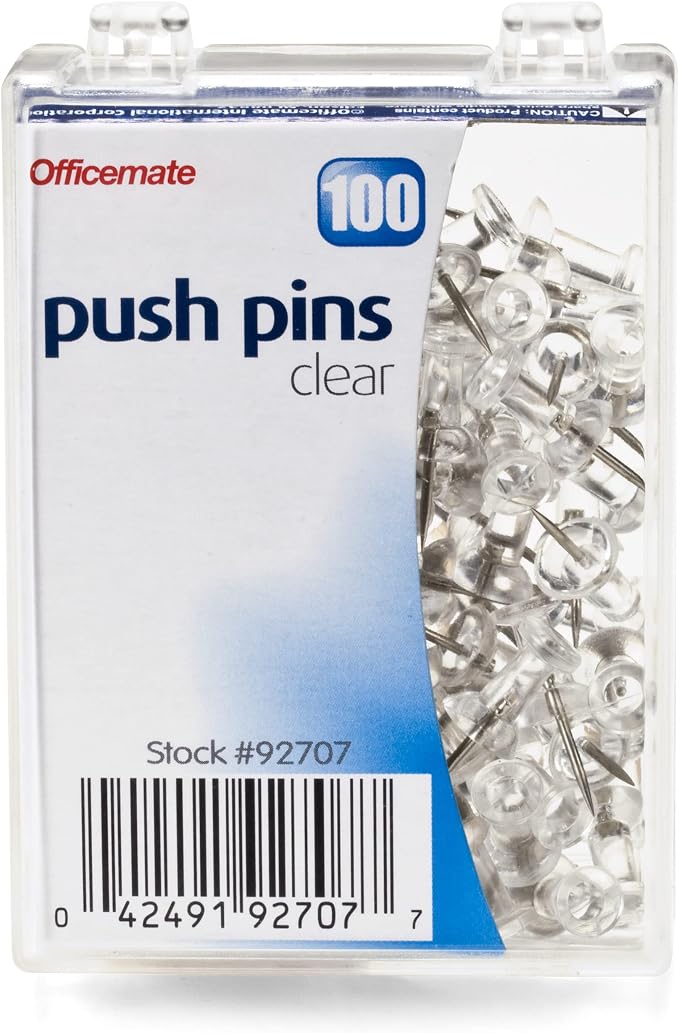 Officemate Push Pins in Reusable Box, Box of 100 - Image 5