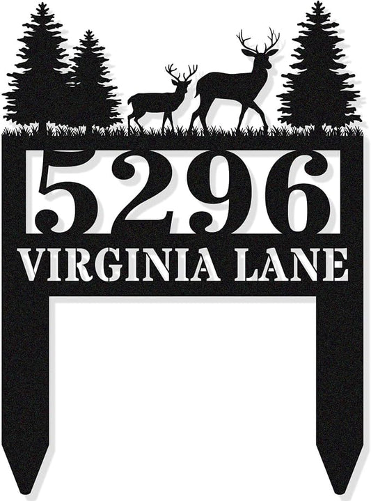 Personalized Deer Metal House Numbers by HYTSIGN