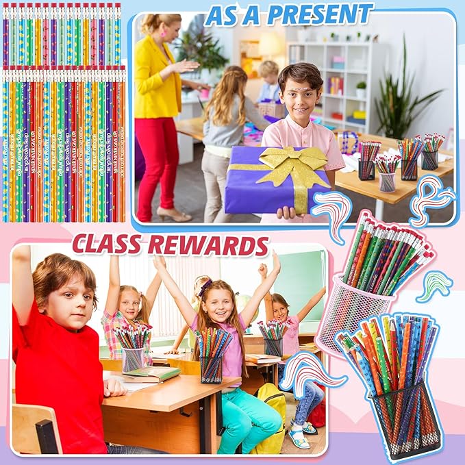 Gersoniel 360 Pcs Scented Pencils Bulk for Kids Inspirational Motivational Cute Fun Fruit Wood Smelly Graphite Pencils with Erasers for School Classroom Office Students Girls Boys Gifts Supplies