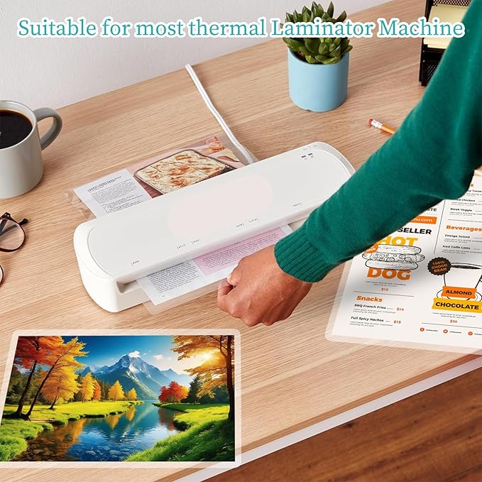 3 mil Thermal Laminating Pouches, Clear 9 x 11.5 Inch Laminating Sheet Paper for Thermal Laminator, Holds US Letter Size Laminate Sheets (30 Pack)-DeskLoop Office