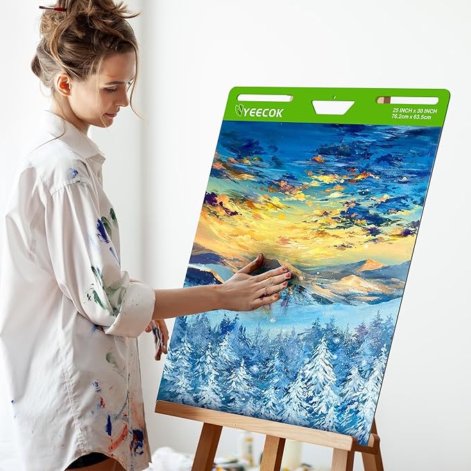 Sticky Easel Pad 25 in x 30 in, 30 Sheets/Pad, 4 Pads/Pack, Sticky Flip Chart Paper for Teachers, Super Sticking Power & Bleed-Resistant-DeskLoop Office