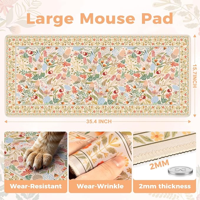iCasso Desk Mouse Pad Extra Large, Office Desktop Mat - Image 3