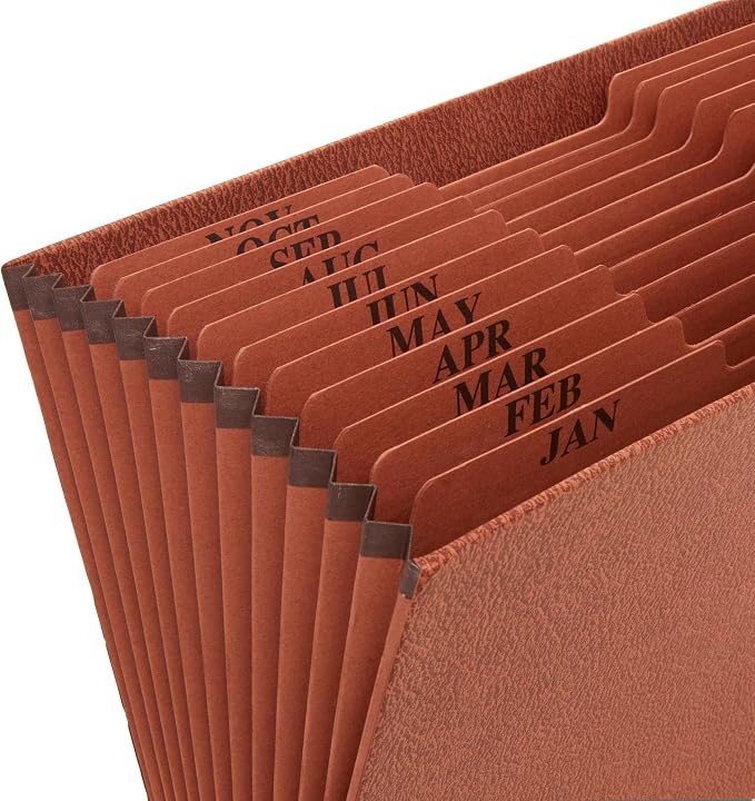 Blue Summit Heavy Duty Expanding File, Open Top, Letter Size, Monthly Organizer - Image 2