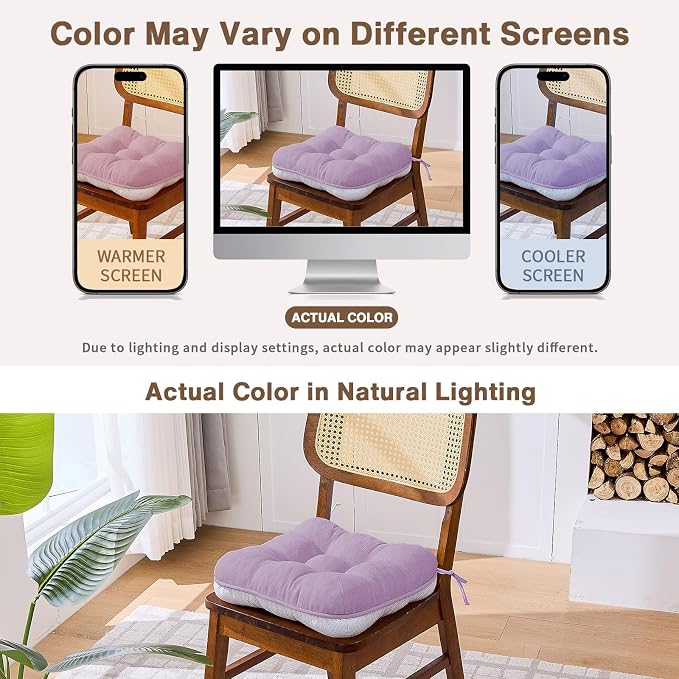 BETU Chair Cushions for Dining Chairs Set of 4, 3.5" Thick Kitchen Table Chair - Image 5