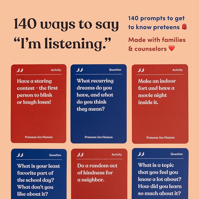 Preteens are Human | 140 Conversation Cards to Help You Get to Know Preteens | - Image 3