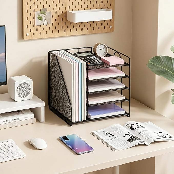 OPNICE 5-Tier Desktop File Paper Organizer, Desk Organizers and Accessories - Image 4