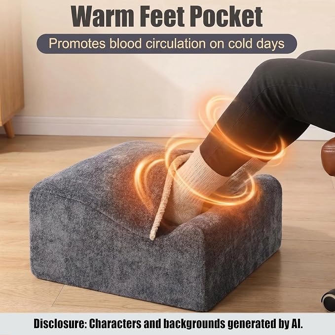 Keep Warm Foot Stool Foot Rest for Under Desk At Work | Office Footrest - Image 3