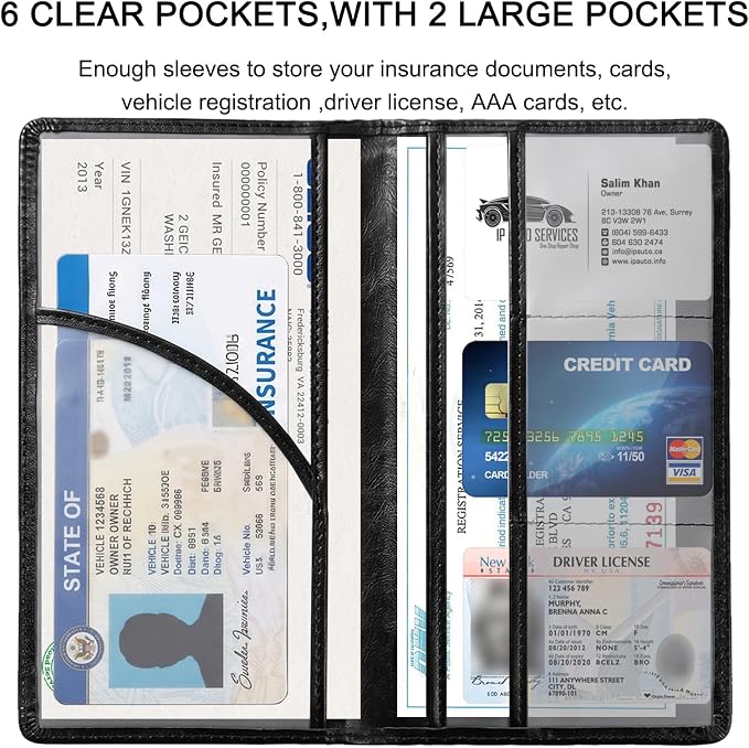 LumiMokki Premium Car Registration & Insurance Card Holder - Image 3