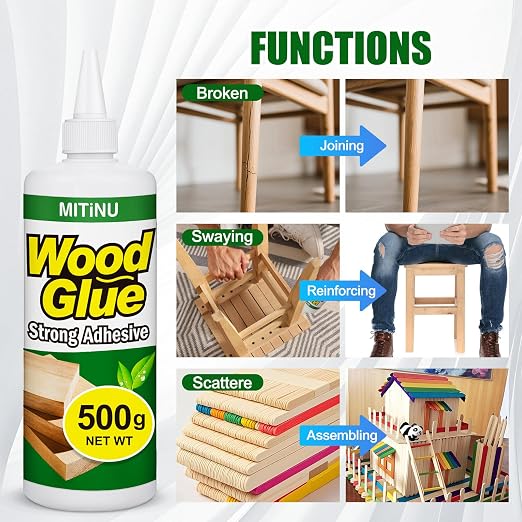 Wood Glue 17.6 oz/500 g, High-Capacity Super Glue - Image 6