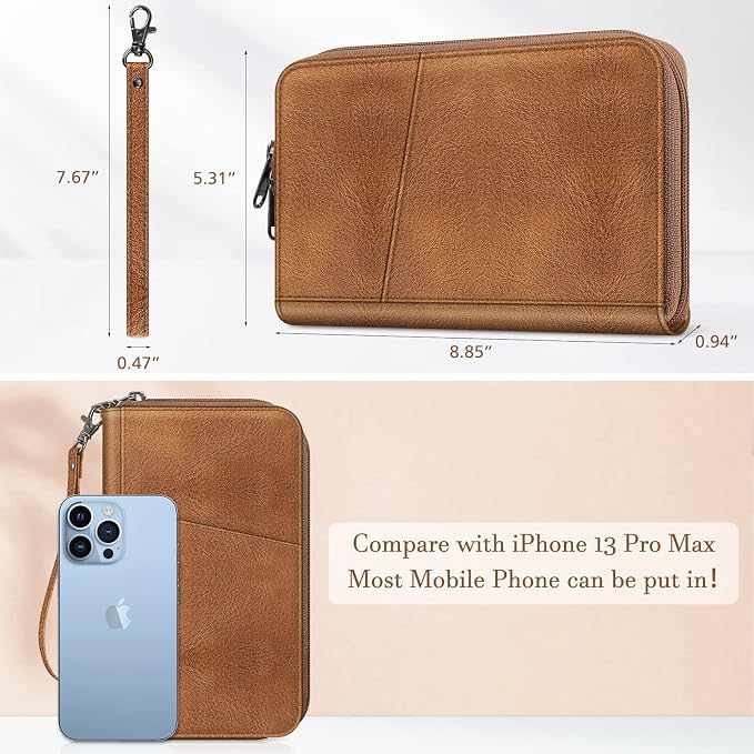 Fintie Family Passport Holder Wallet, RFID Blocking Travel Document Organizer - Image 4