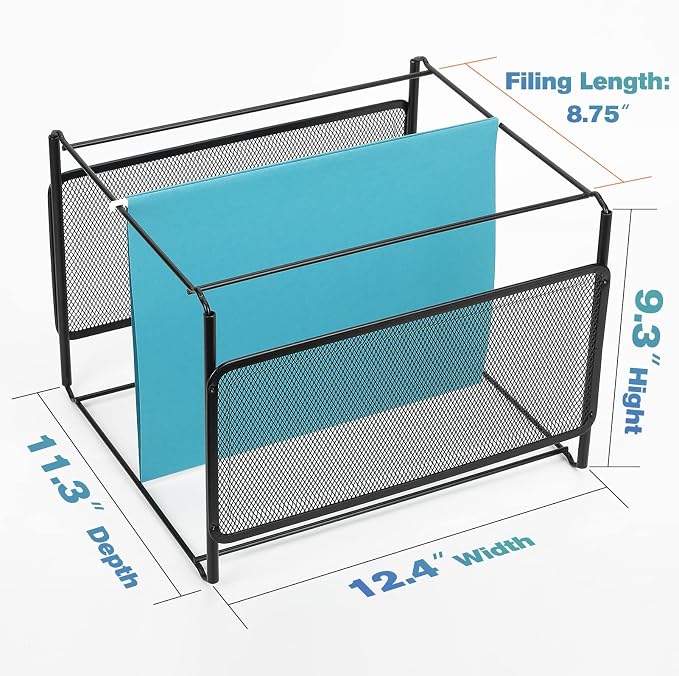 MaxGear Hanging File Organizer Box, Letter Size File Folder Organizer Desk | - Image 8