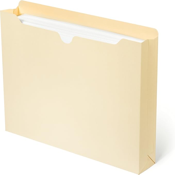 Blue Summit Supplies 2 Inch Manila File Jacket, 50 Folders, Reinforced Straight by BlueSummitSupplies