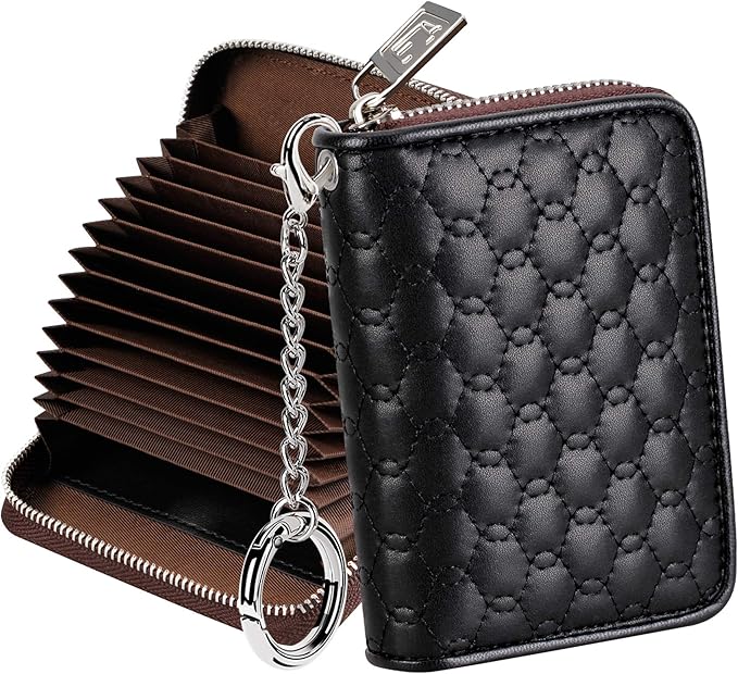 FurArt Zipper Wallet Women, RFID Blocking Credit Card Wallet, Business Card by FurArt
