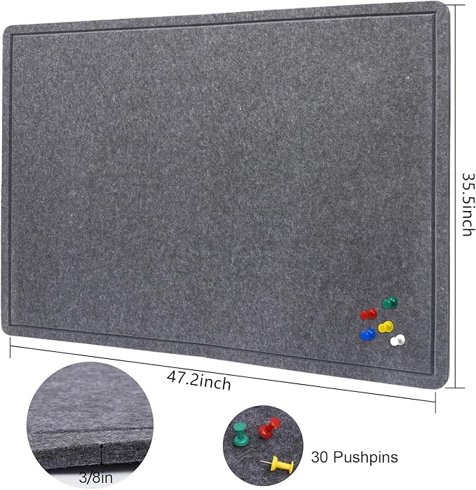 Large Bulletin Board, 48 X 36 inches Cork Board - Image 3