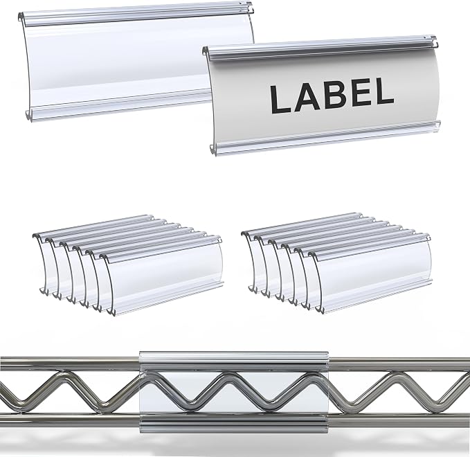 30Pcs Wire Shelf Label Holders, Wire Rack Label Holder, Compatible by TheRetailRenegade