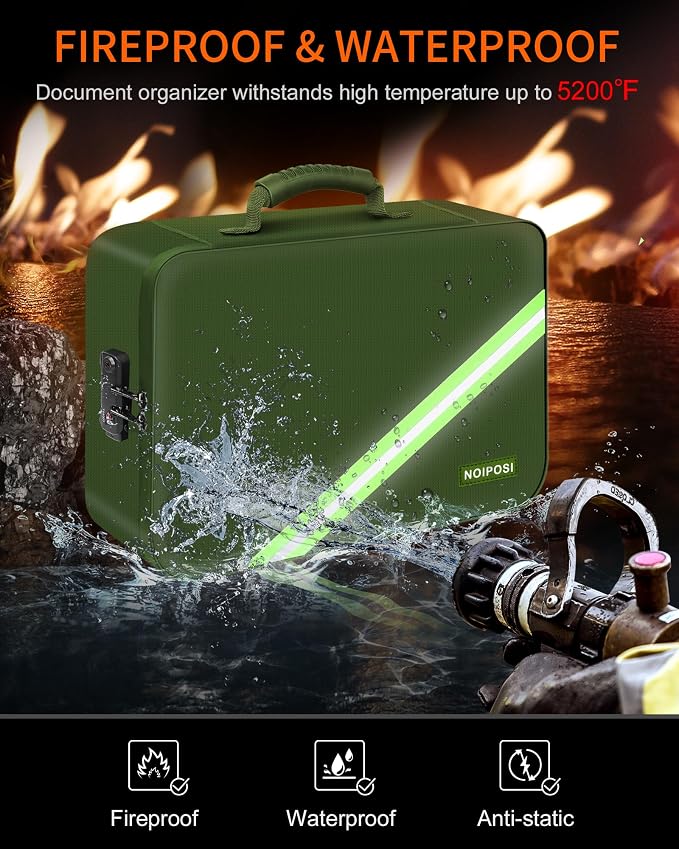 Noiposi 5200℉ Fireproof Document Box - Image 2