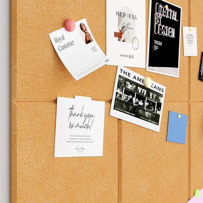 Felt Bulletin Board Tiles, Cork Board Alternative, 48 x 36 in | 0.35 in modular - Image 7