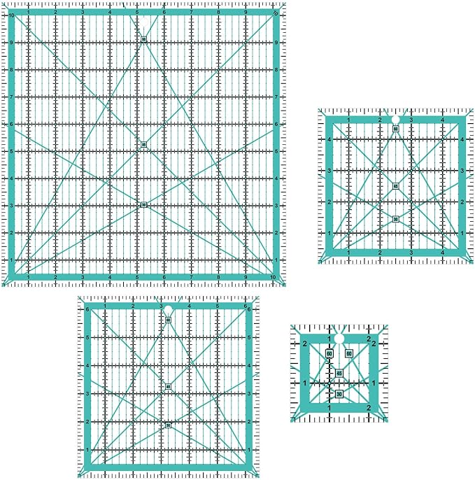 Quilting Ruler, Quilting Templates, Sewing Quilt Rulers, Acrylic Curved Corner by Secai