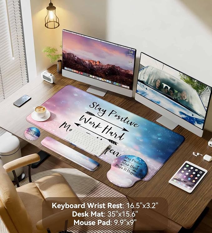 Desk Mat Set + Keyboard and Mouse Pad - Image 2