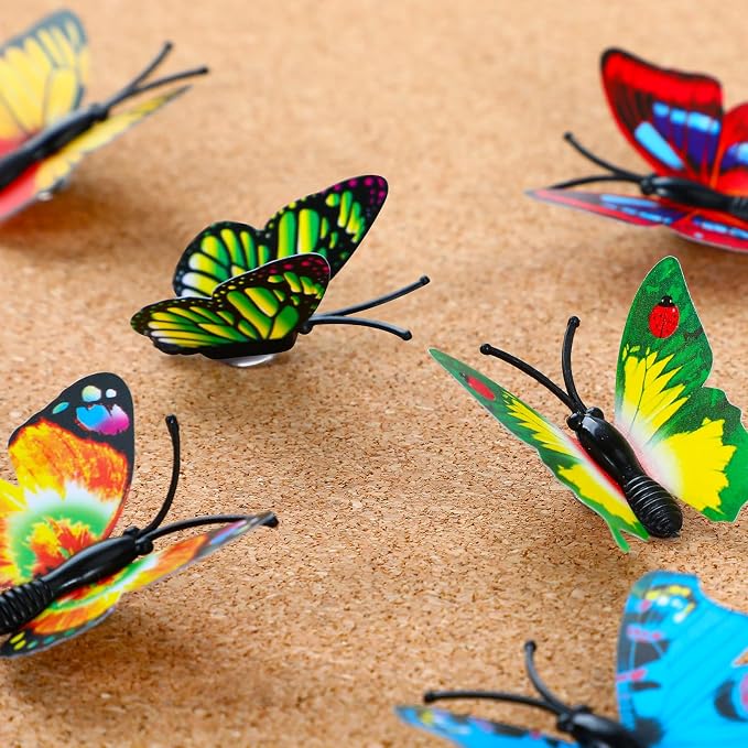 50Packs Decorative Thumb Tacks Butterfly Push Pins Yellow Thumbtacks Cute - Image 5