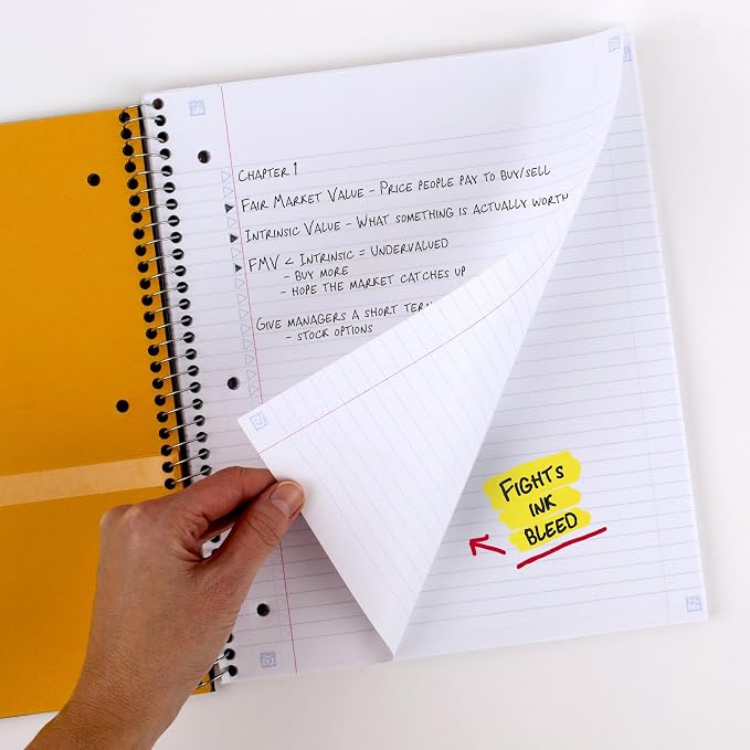 Five Star Spiral Notebook Plus Study App, 1 Subject, College Ruled Paper - Image 4