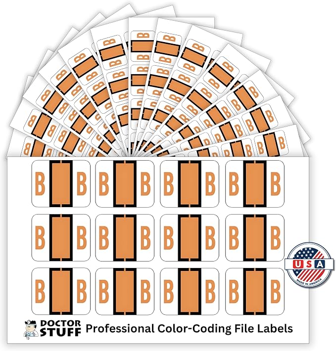Doctor Stuff - File Folder Labels, Alphabet Letter B Stickers, Compatible - - Image 2