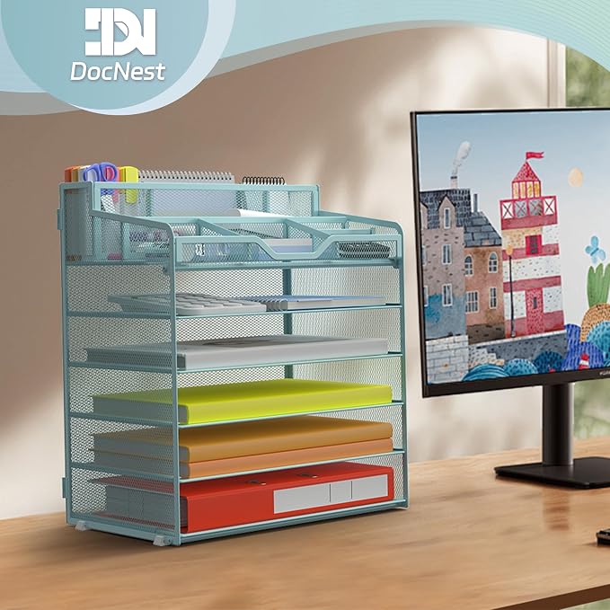 Docnest 6 Tier Mesh Desk Organizer - Image 7