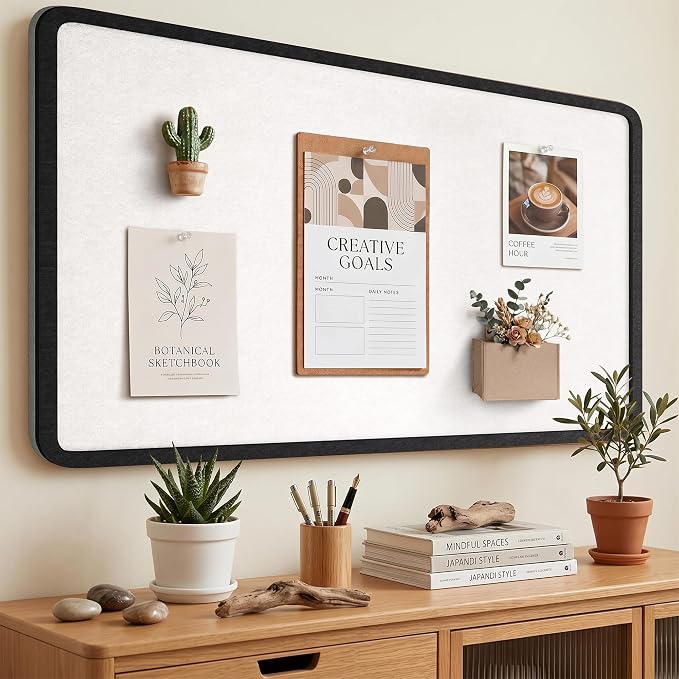 Bulletin Board Decorative Felt Foldable Vision Photo Pin Boards | 48 x 36 by KERRAM
