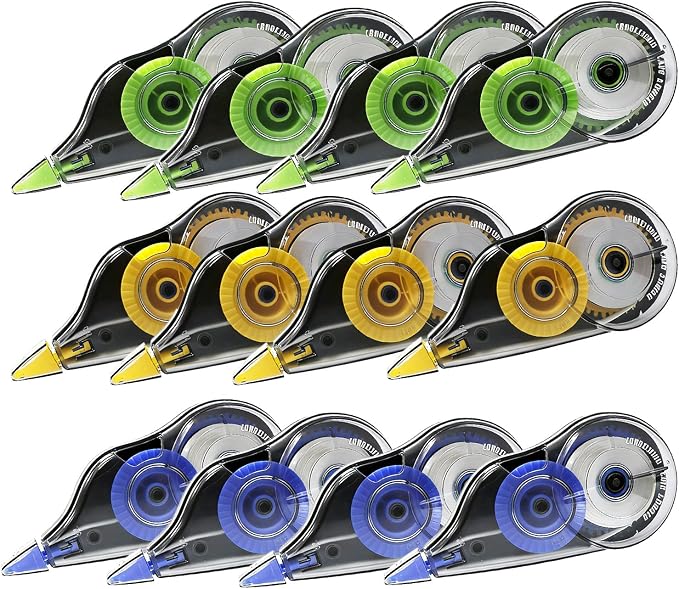 Correct Correction Tape, 12-Count Pack of Whiteout Correction Tape, Note Taking by Unknown