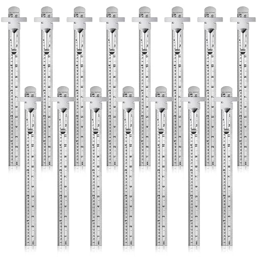 15 Pieces 6 Inch 15 cm Pocket Ruler Flexible Precision Stainless Steel Ruler by Frienda