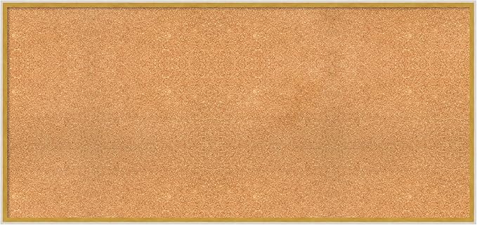 Amanti Art Natural Cork Board for Wall, 25x53 Vision Board with White Frame, Oversize Corkboard Office Decor for Home Organization, Modern Corkboard Pinboard to Display Items for Home Organization in-DeskLoop Office