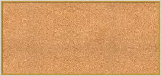 Amanti Art Natural Cork Board for Wall, 25x53 Vision Board with White Frame, Oversize Corkboard Office Decor for Home Organization, Modern Corkboard Pinboard to Display Items for Home Organization in-DeskLoop Office