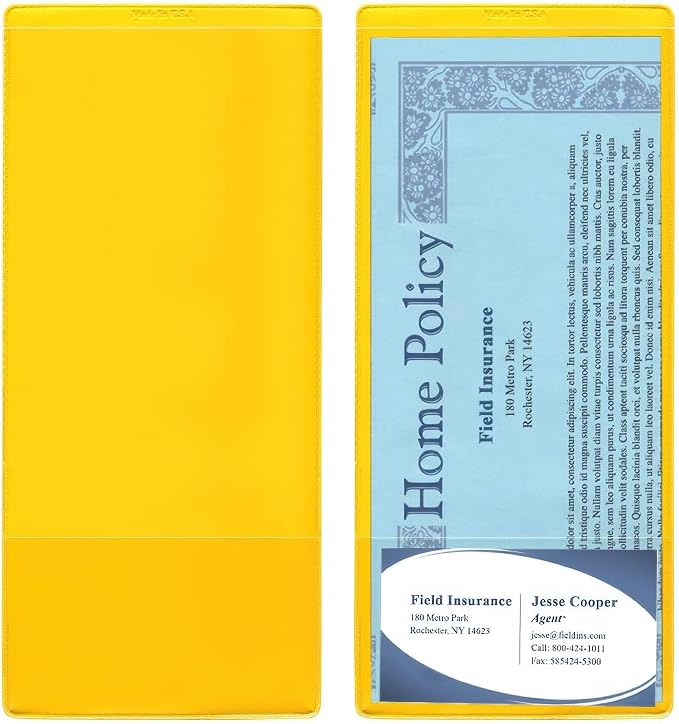 StoreSMART - Yellow Plastic Policy Holders - 50 Pack - INS30-Y-50 by StoreSMART
