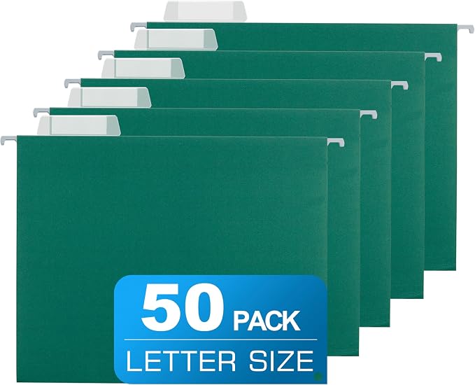 50 Packs File Folders Letter Size, Hanging File Folders, Hanging File Folders by Unknown