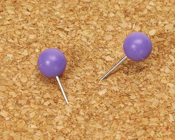 Tupalizy 100PCS 1/4 Inch Small Round Head Map Tacks Pins - Image 6