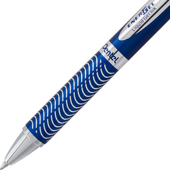 Pentel Energel Alloy Retractable Liquid Gel Pen, Medium Line, 1 Pack - Image 5